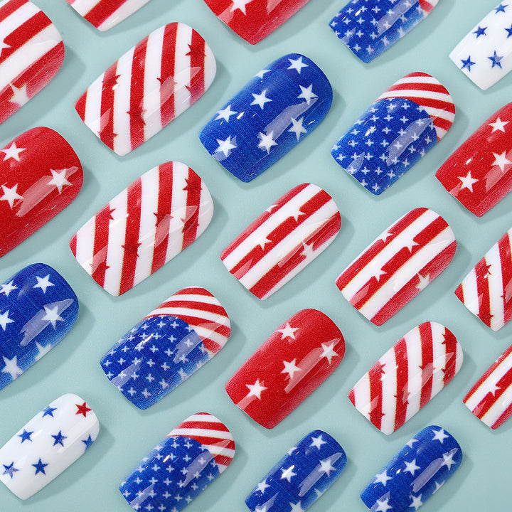 Artificial nails with national design Bowlift