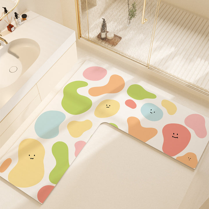Non-Slip Colorful Bathroom Mat Bowlift