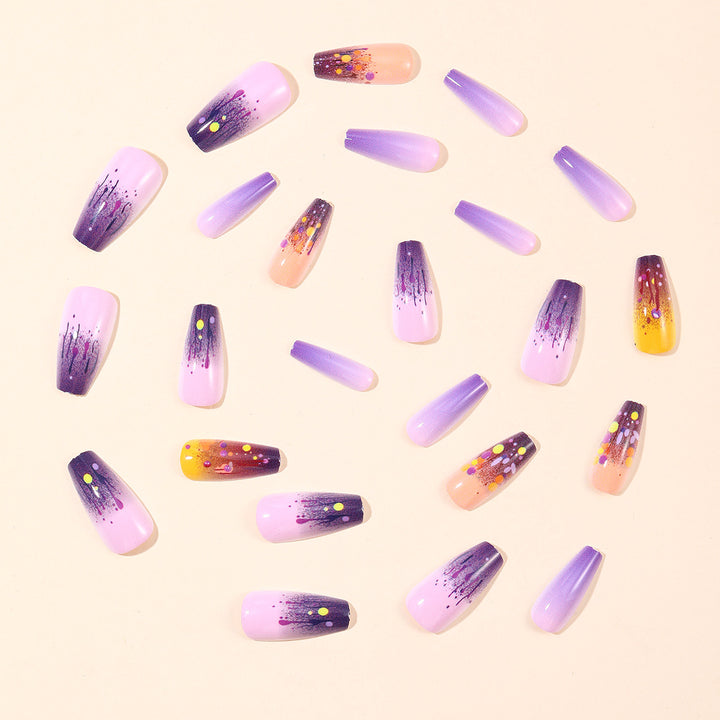 Artistic Gradient Nail Extensions Bowlift