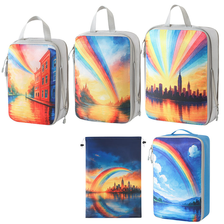Set of travel organizers with unique nature motifs Bowlift