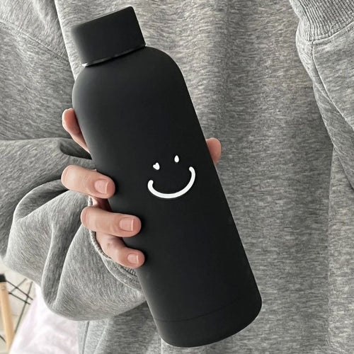Women's insulated drinking bottle with modern smiley design Bowlift