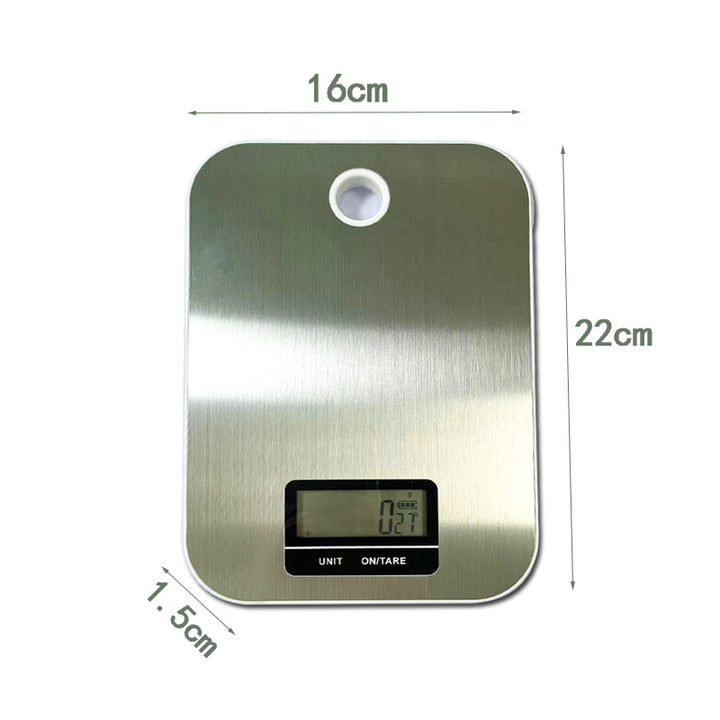 Slim Stainless Steel Digital Kitchen Scale