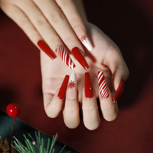 Festive Nail Art Press-On Nails Bowlift