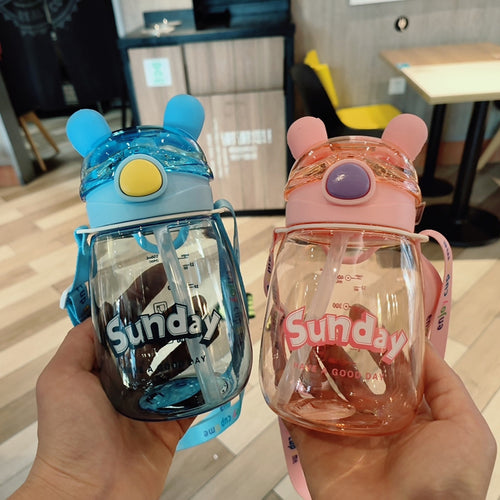 Women's Playful Water Bottle with Animal Ears Bowlift