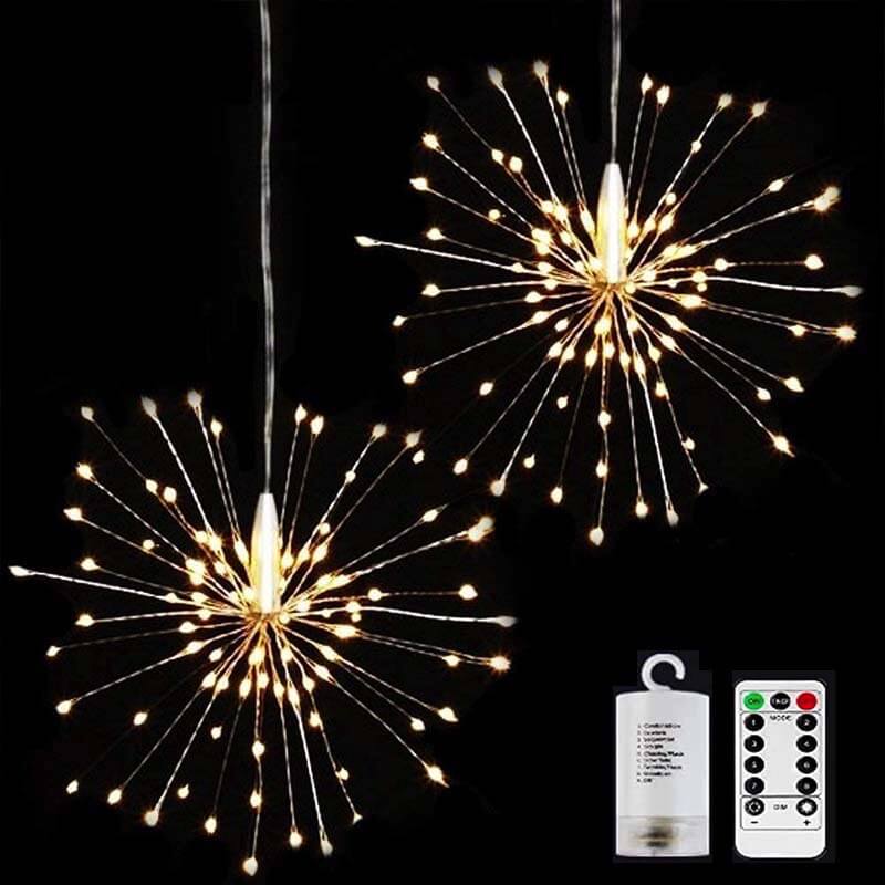 BowLift | Fireworks Light Dandelion Copper Wire 120/200 Light Battery USB Solar LED Decorative Light