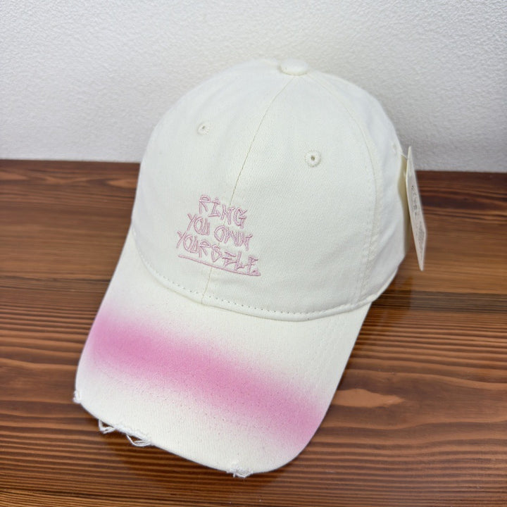 Women's Distressed Motivational Baseball Cap Bowlift