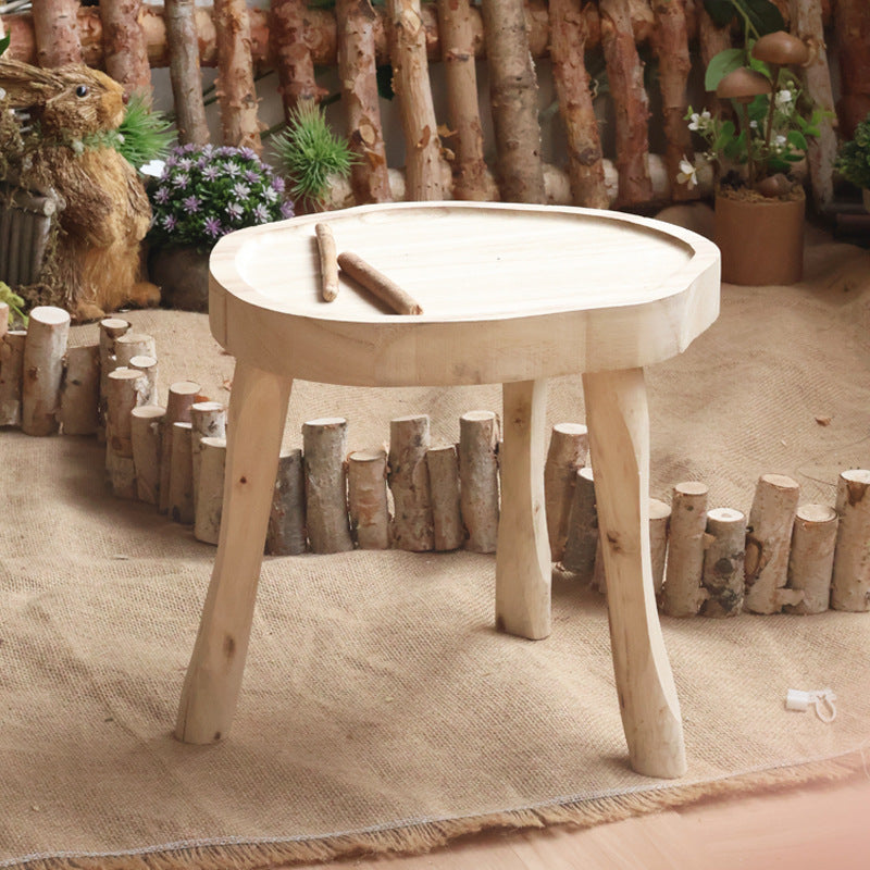 Modern wooden footstool Bowlift