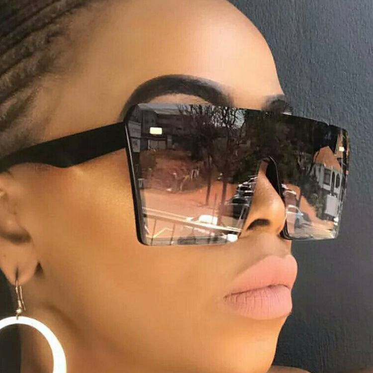 Women Oversized Shield Sunglasses Bowlift