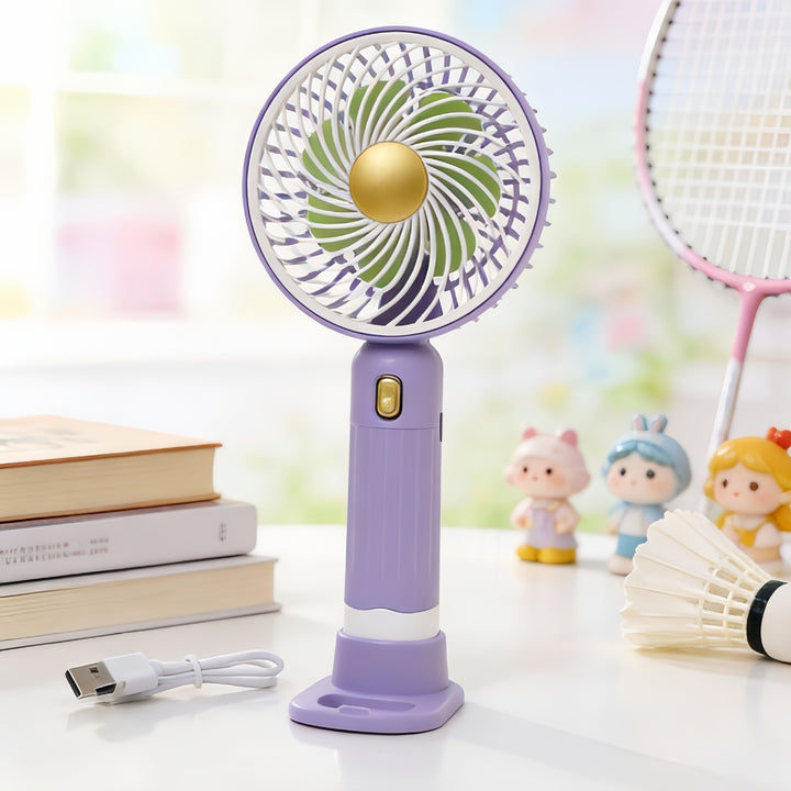 Ladies Portable Handheld Fan with Variable Speed Mode Bowlift