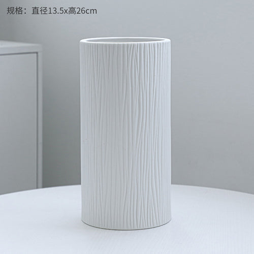 Textured Wood Grain Decorative Vase