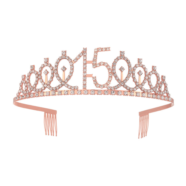 Women's Crystal-Embellished Tiara with Elegant Design Bowlift