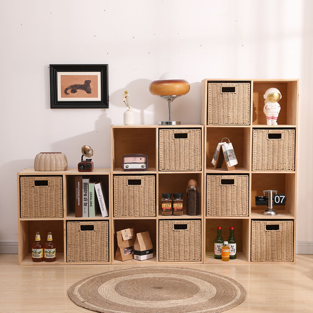 Rectangular storage basket with handwoven design Bowlift