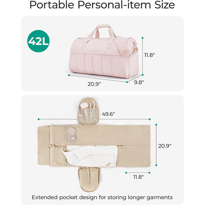 Multifunctional Business Travel Bag with Separate Suit Compartment Bowlift