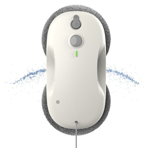 Dual-Head Window Cleaning Robot with Corded Power and Microfiber Pads Bowlift