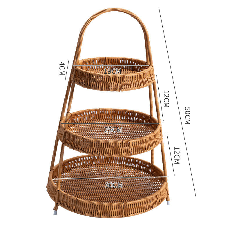Handcrafted Wicker Storage Basket Bowlift