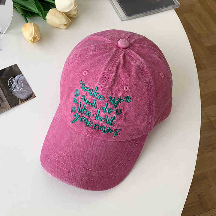 Women's Motivational Embroidered Cap Bowlift