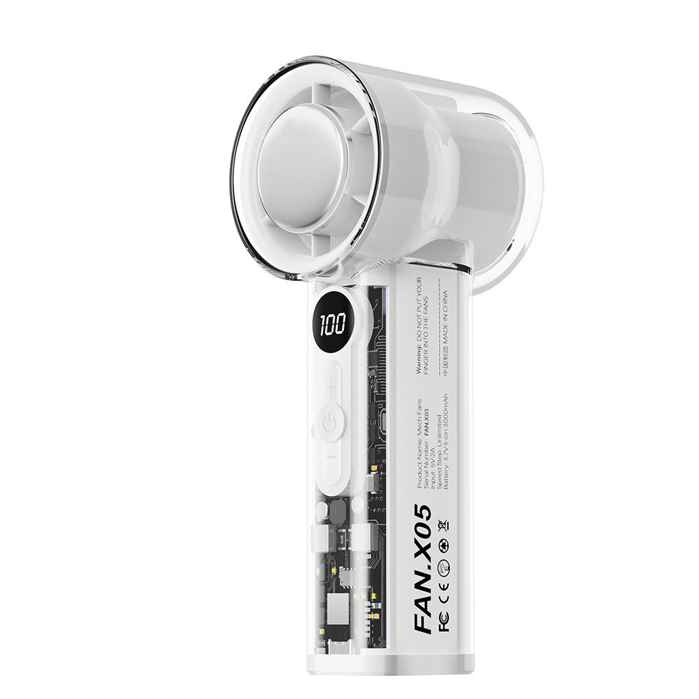 Ladies portable mini high-speed fan with LCD display Bowlift
