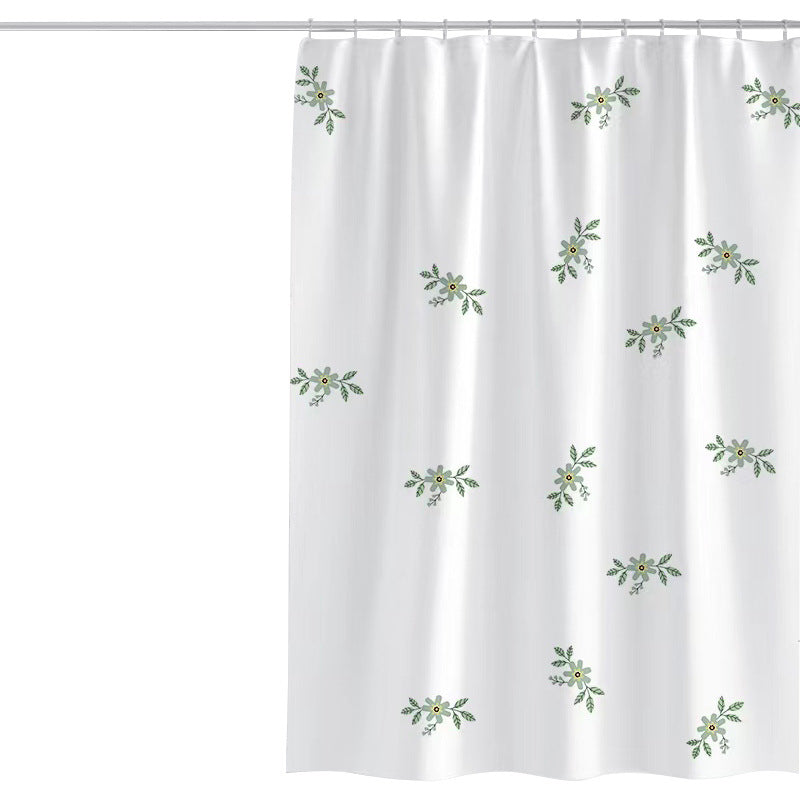 Women's Vintage Floral Print Shower Curtain Bowlift