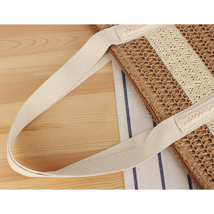 Braided beach bag with sturdy carrying handles Bowlift