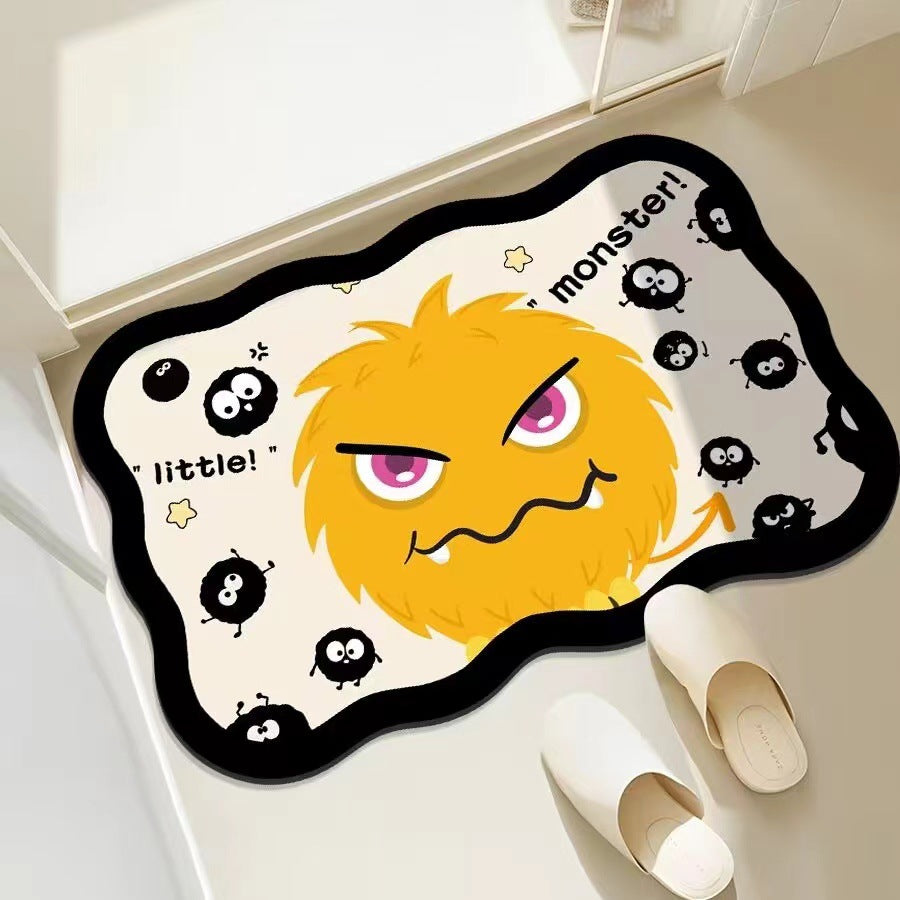 Playful Monster-Themed Bath Mat Bowlift