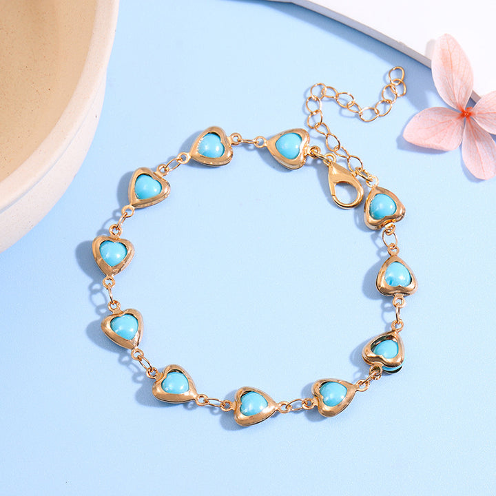 Heart-Shaped Link Anklet Bowlift
