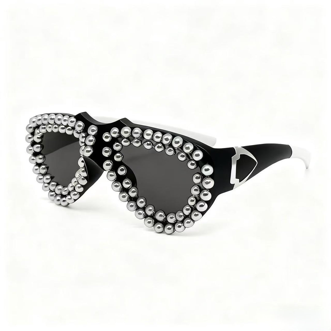 Ladies fashionable heart sunglasses with rhinestone embellished frame Bowlift