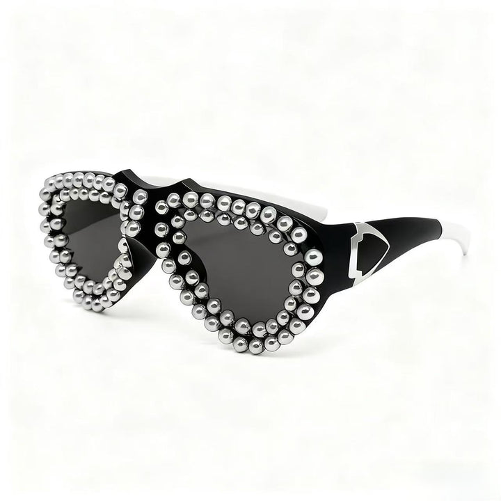 Ladies fashionable heart sunglasses with rhinestone embellished frame Bowlift