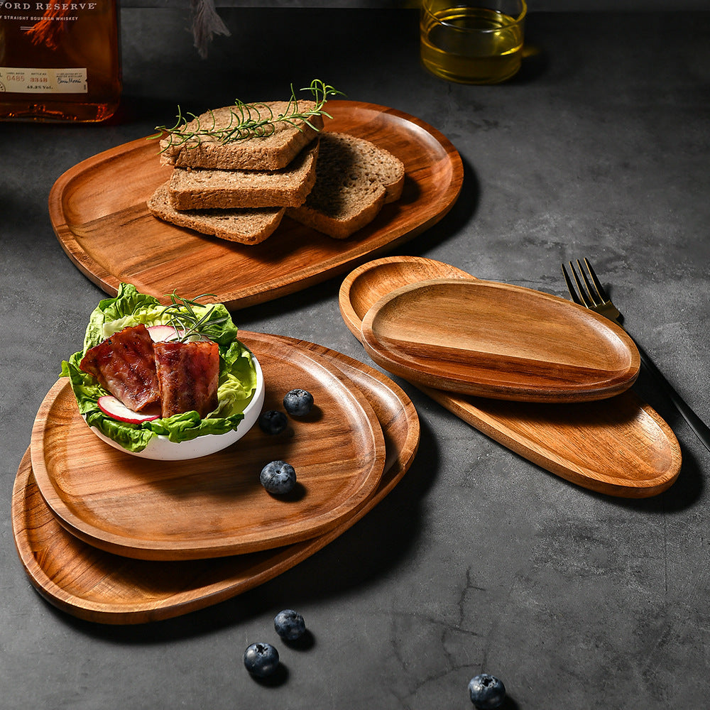 Elegant wooden serving platter with ergonomic design Bowlift