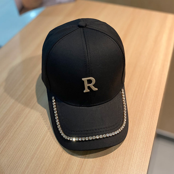 Women's Studded Rhinestone Baseball Cap Bowlift