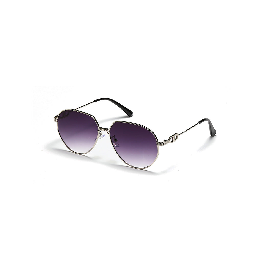 Ladies stylish oval sunglasses with fashionable metal frame Bowlift