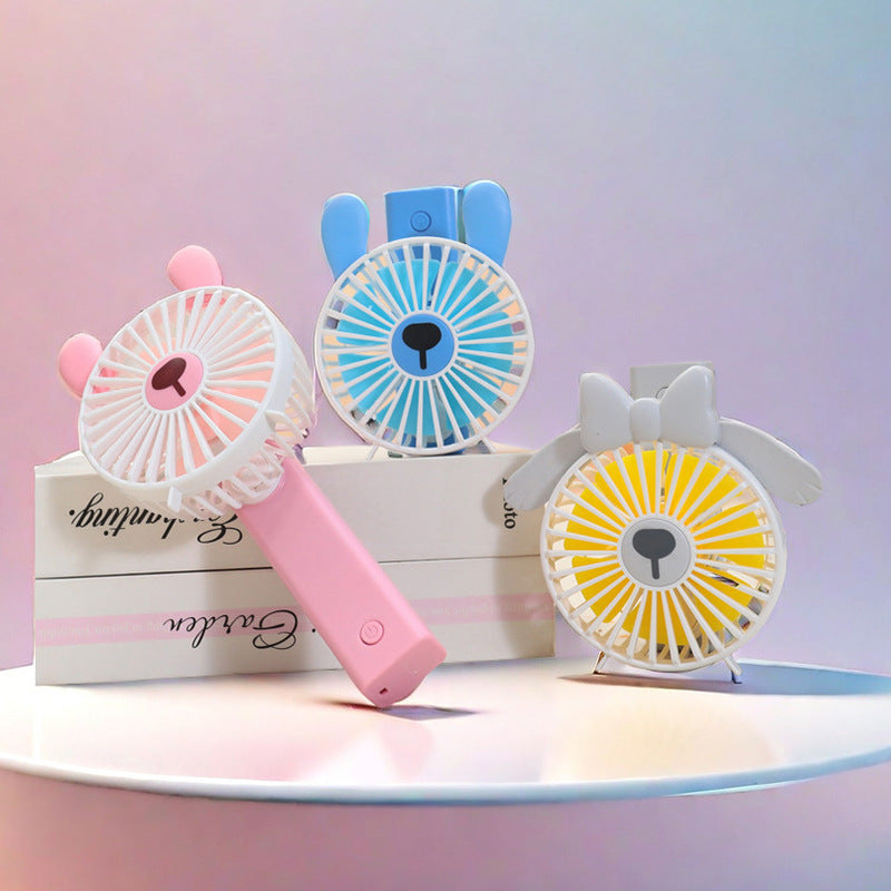 Women's Portable Handheld Fan in Charming Animal Design Bowlift