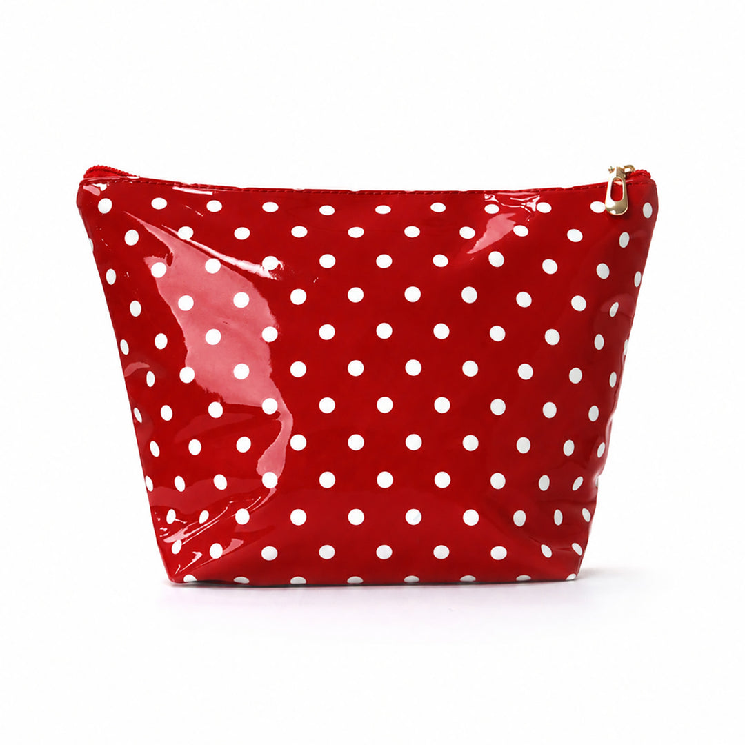 Water-repellent cosmetic bag with polka dot design Bowlift