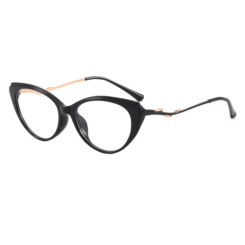 Fashionable Cat-Eye Glasses with Filigree Design Bowlift