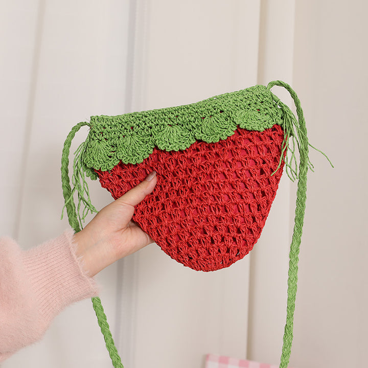 Handcrafted Shoulder Bag in Fruity Strawberry Design Bowlift