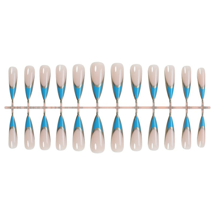 Acrylic nail set with stylish, asymmetrical designs Bowlift