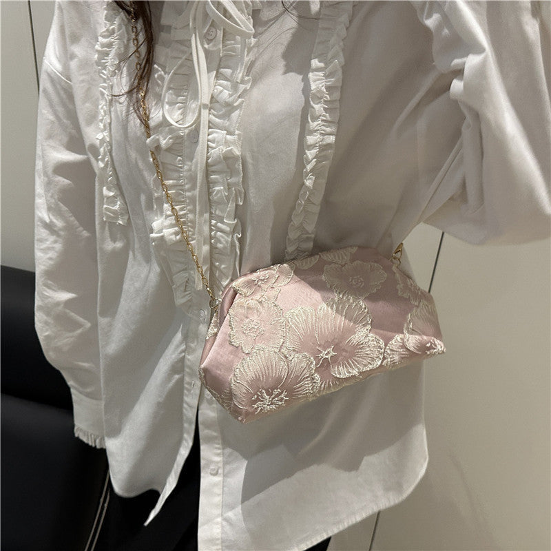 Embroidered Evening Clutch Bowlift