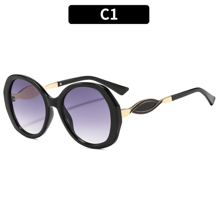 Oversized Geometric Shell Sunglasses Classic Style