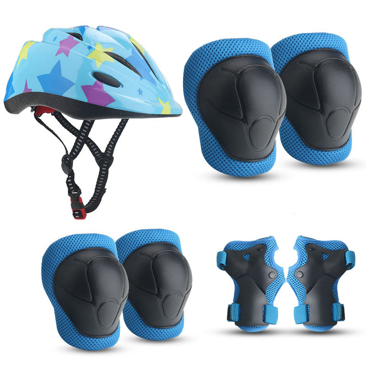 Children's Colorful Safety Helmet and Protective Gear Set Bowlift