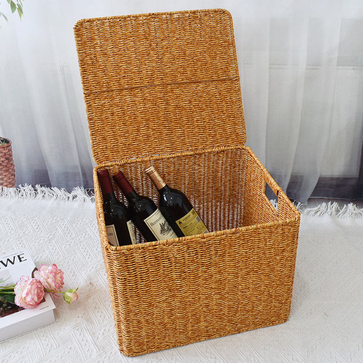 Woven Storage Cube with Lid Bowlift
