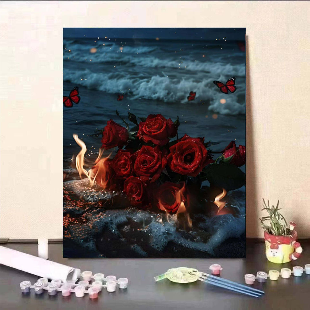 Floral Fantasy Paint by Numbers Wall Art Bowlift
