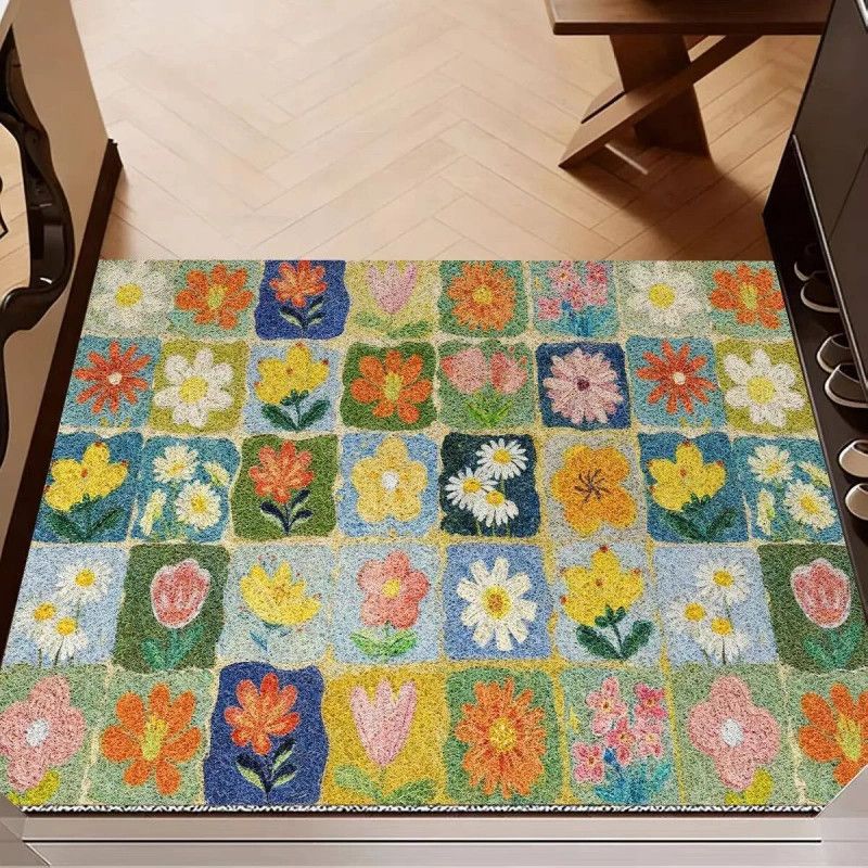 Colorful Floral Indoor Area Rug