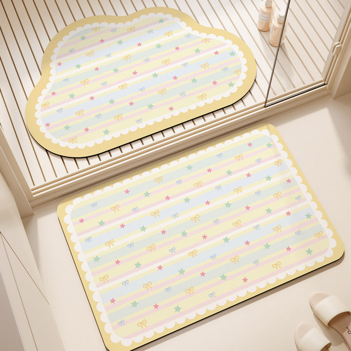 Cute Bow-Patterned Bath Mat Bowlift