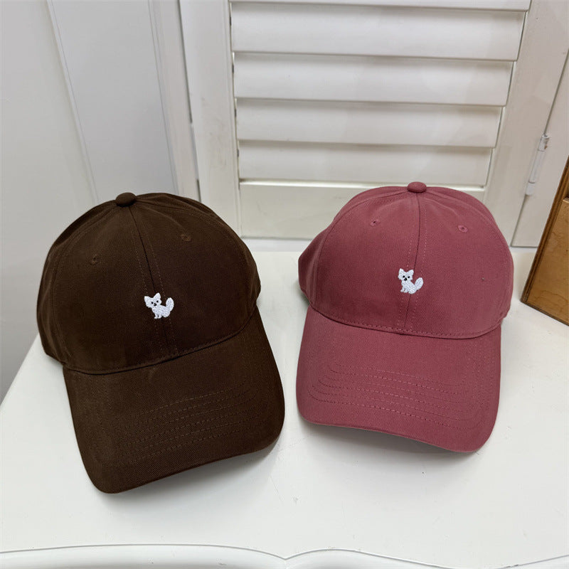 Women's Playful Embroidered Cat Cap Bowlift