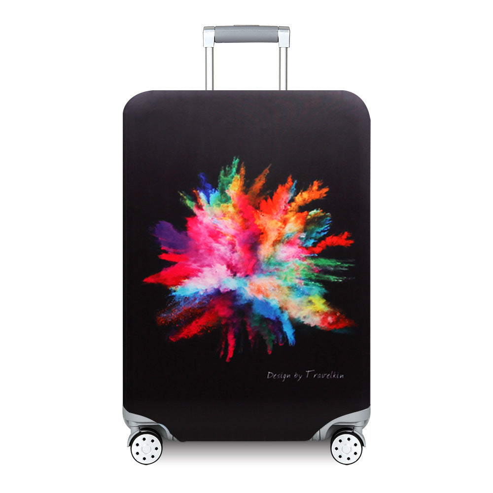 Unisex hard-shell suitcase with modern wave pattern Bowlift