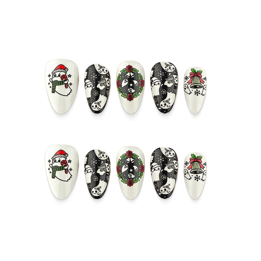 Artificial nails with Christmas design Bowlift