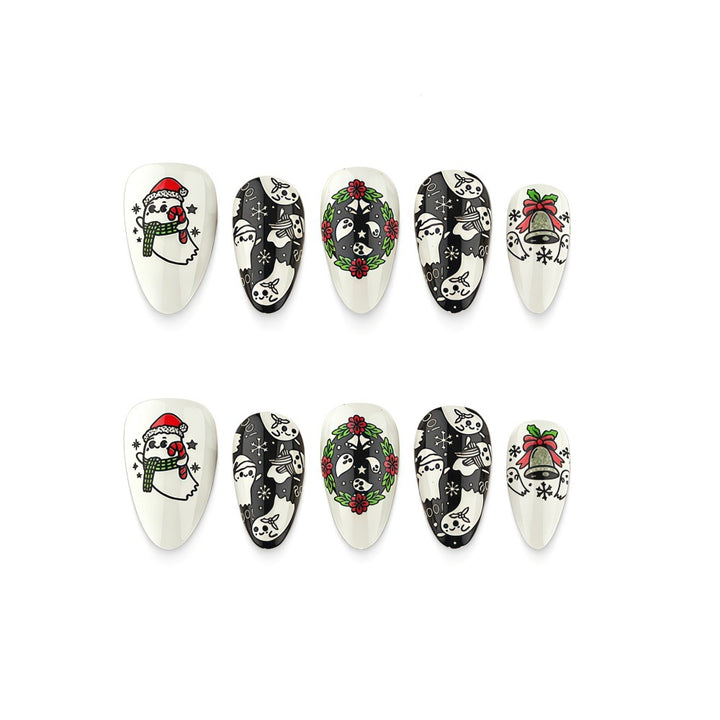 Artificial nails with Christmas design Bowlift