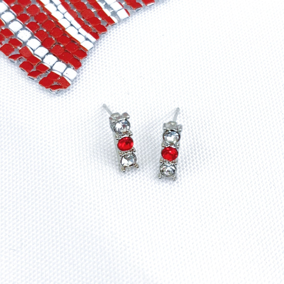 Women's nan long patriotic mesh tassel dangle earrings Bowlift