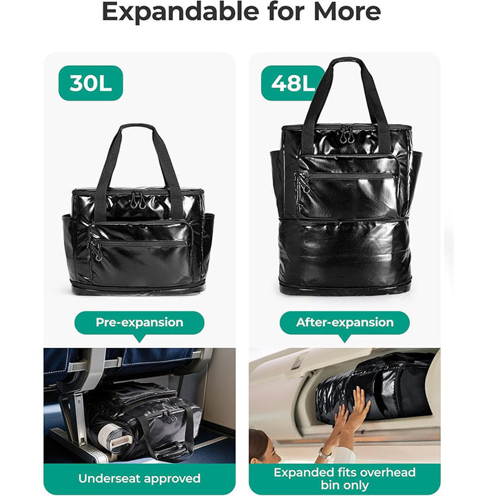 Rolling multifunctional travel bag with multiple compartments Bowlift