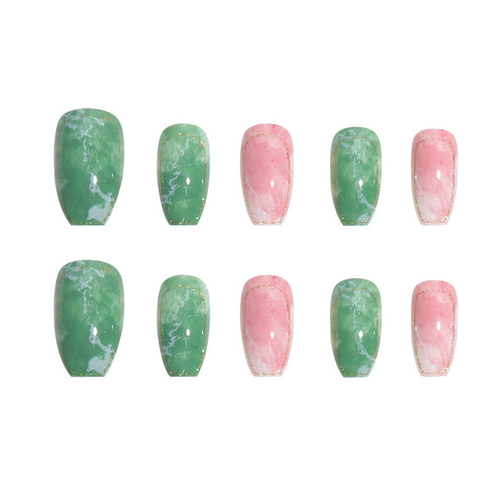 Artistic Press-On Nail Extensions Bowlift