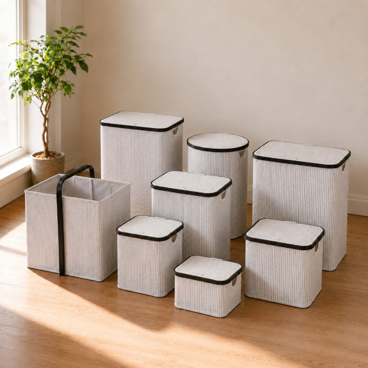 Laundry basket with lid and handles Bowlift